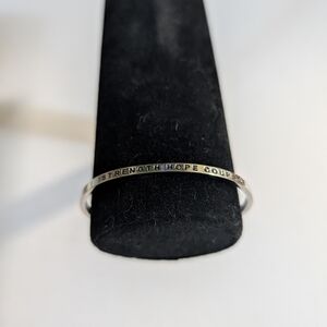 MantraBand Silver Strength Bracelet